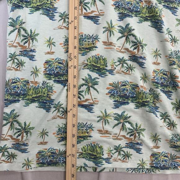 Tommy Bahama Shirt Mens Large Green Blue Floral Polo - Picture 6 of 7